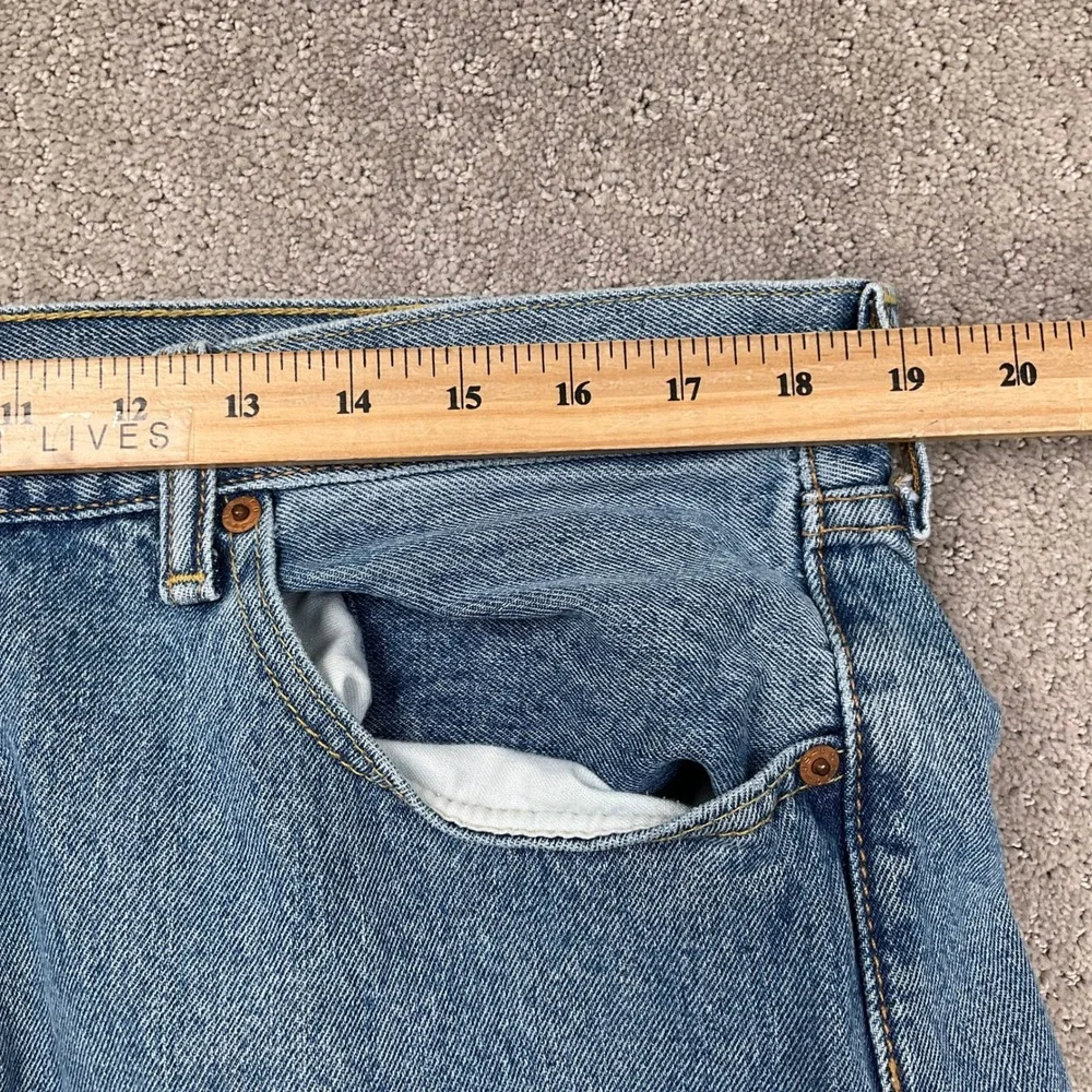 Levi's 501‎ Mens 38W 36L Blue Fade Button Fly Original Fit Straight Leg Retro